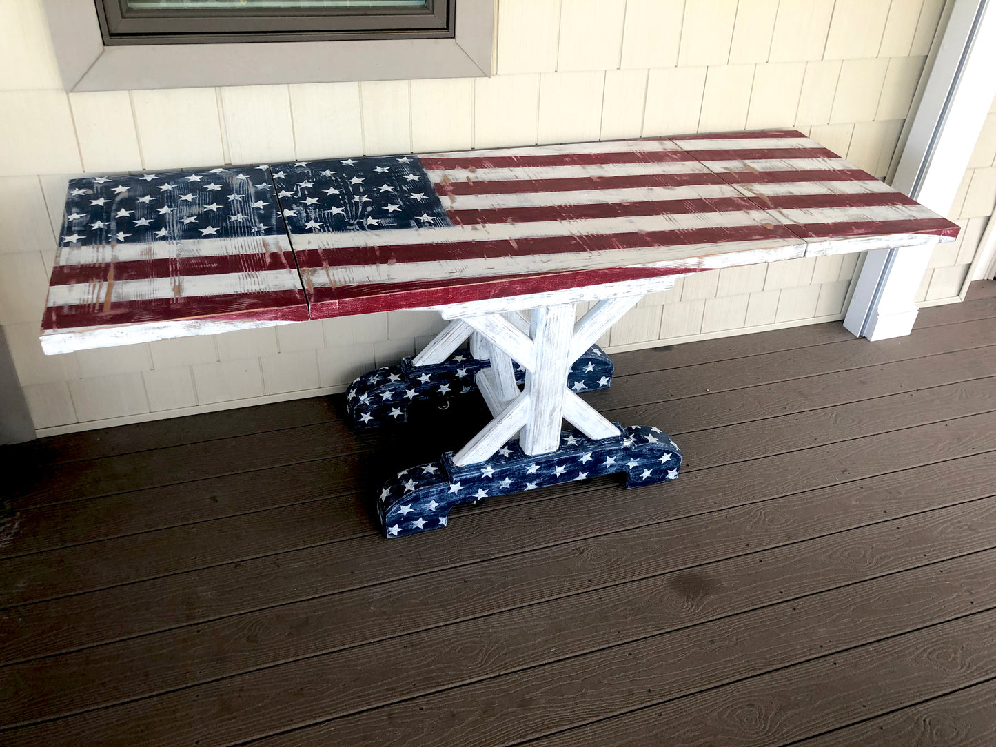 American Flag Drop-Leaf Accent Table | Custom Artisan Collection